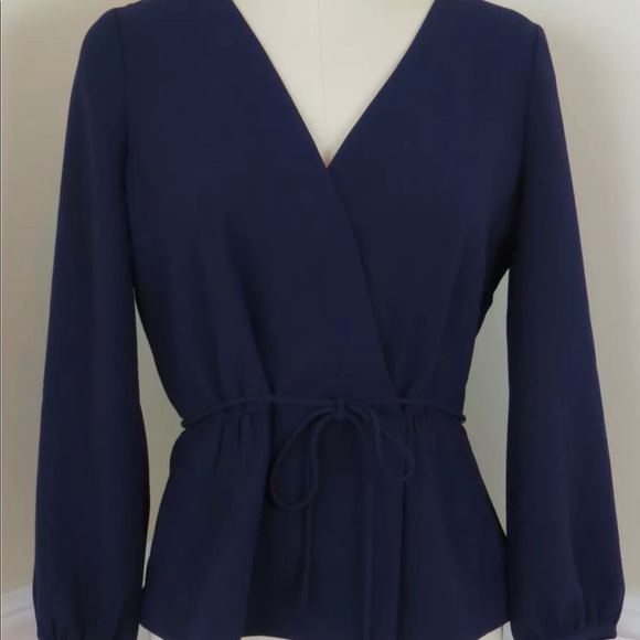 JCrew Faux-wrap Top in Drapey Crepe - NWT - Picture 2 of 3